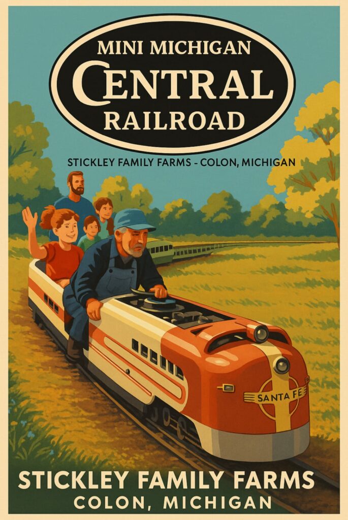 Mini Michigan Central Railroad - Stickley Family Farms, Colon, Michigan